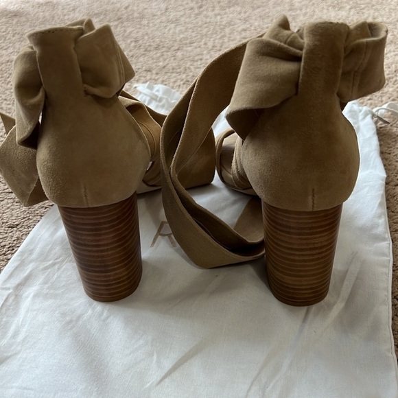Raye Mia Wrap Ankle Heels Tan - Picture 6 of 8